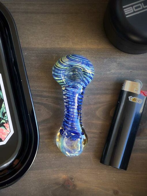 Shop 3" Double Blown Glass Pipe in australian