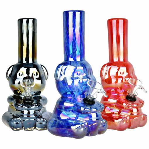 Shop Whimsical Bear-y Shiny Soft Glass Water Pipe - 7.75 in australian