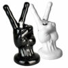 Shop White Ceramic Water Pipe - Peace Sign Hand in australian