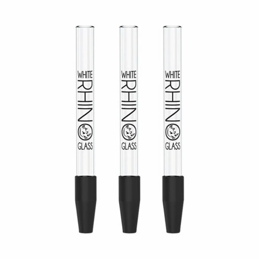 Shop White Rhino Dab Straw w/ Silicone Cap | 5" | 25pc Display in australian