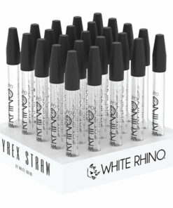 Shop White Rhino Dab Straw w/ Silicone Cap | 5" | 25pc Display in australian