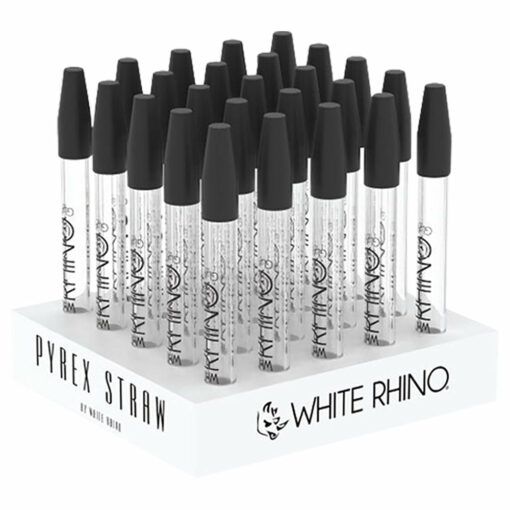 Shop White Rhino Dab Straw w/ Silicone Cap | 5" | 25pc Display in australian