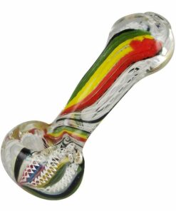 Shop Worked Rasta Hand Pipe - 3.75" in australian